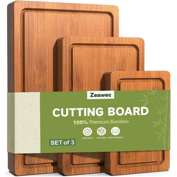 Bamboo Cutting Boards, Set of 3