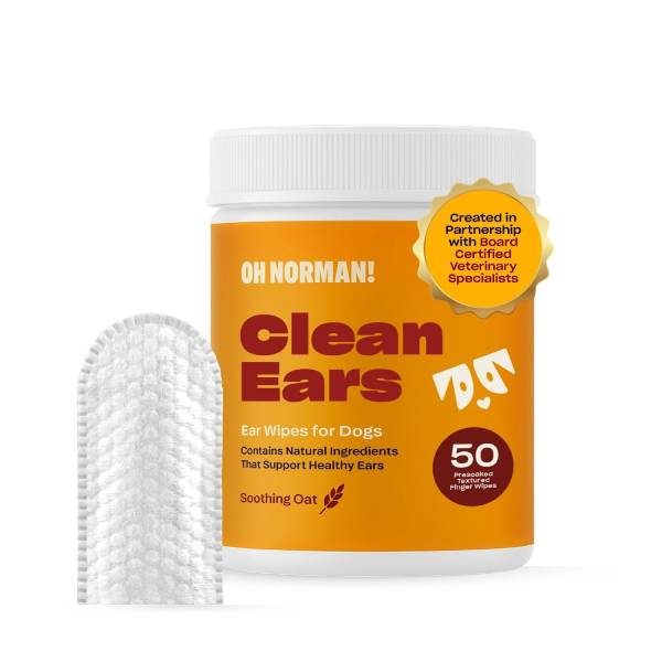 Oh Norman! Clean Ears Finger Wipes for Dogs, 50 Count