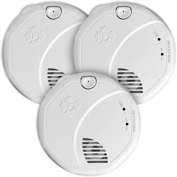 Combination Smoke and Carbon Monoxide Alarms, 3 Pack